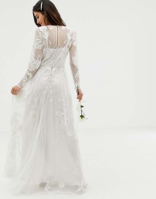 Asos edition nouveau embroidered sales wedding dress