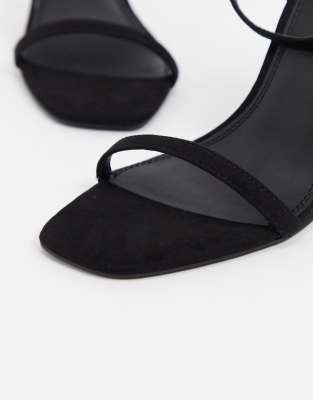 asos black barely there heels