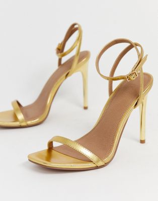 asos gold high heels