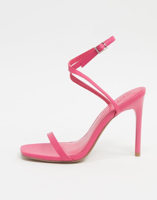 Pink barely store there heels