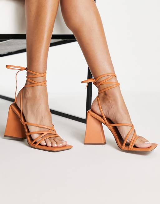 Camel shop block heels