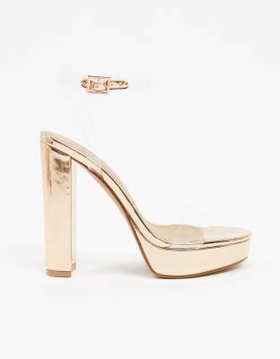 clear barely there sandals
