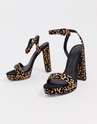 leopard print sandals asos