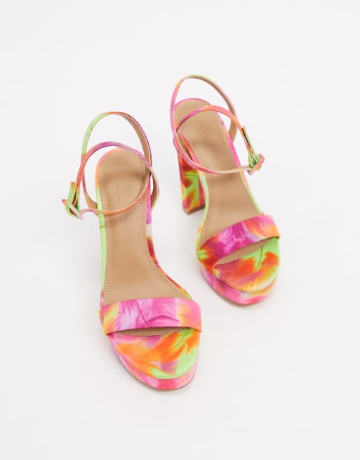 Tropical on sale print sandals