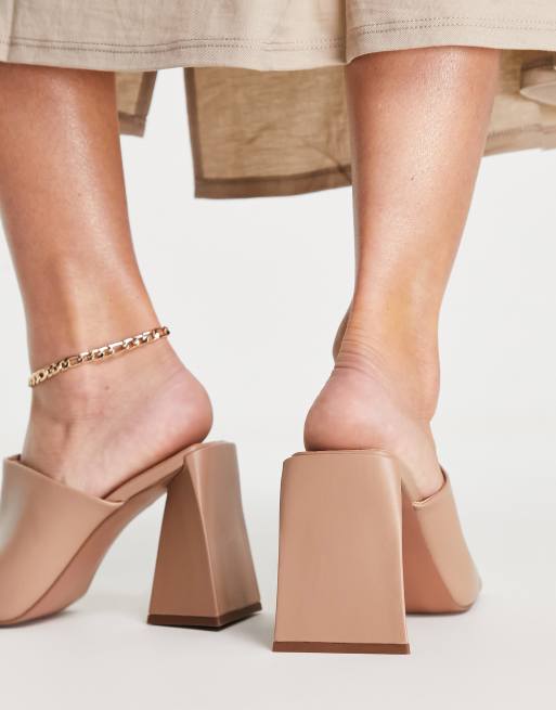 Nude color sale mules