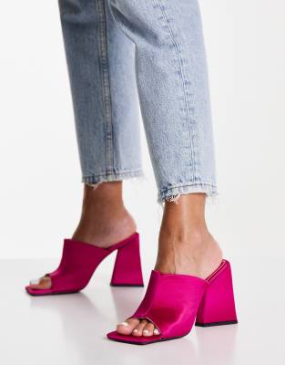 ASOS DESIGN Nyla heeled mules in pink