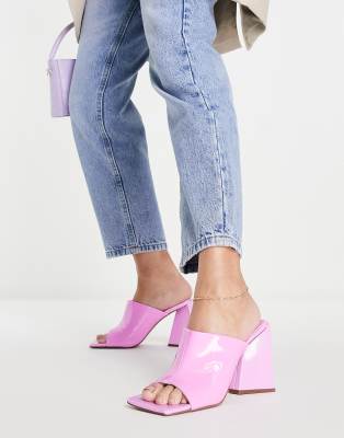 ASOS DESIGN Nyla heeled mules in pink