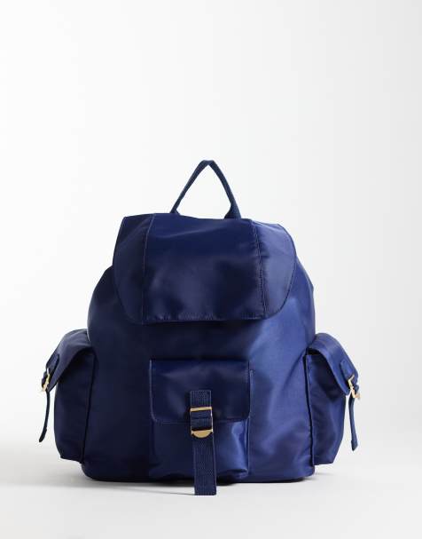 ASOS DESIGN nylon backpack in navy - view 1