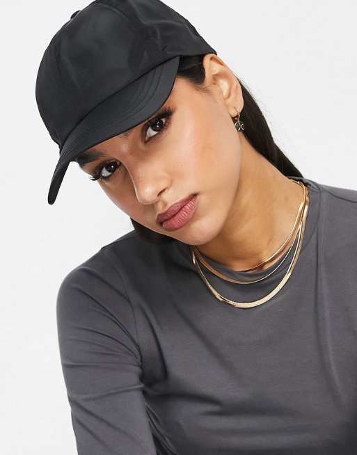 Asos Design Nylon Baseball Cap In Black Asos 4987