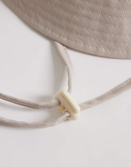 ASOS DESIGN - Nylon bucket hat in steenkleur, 3 van 3