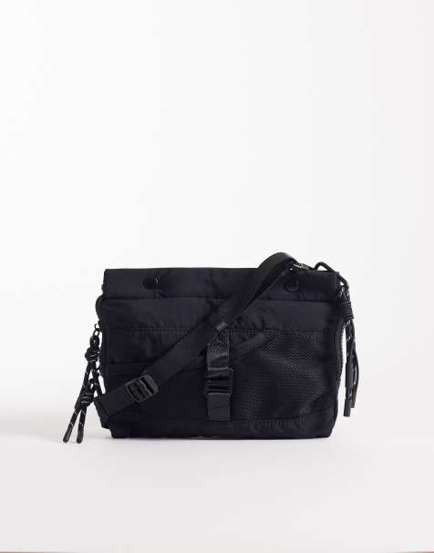 ASOS DESIGN nylon crossbody bag in black - view 1