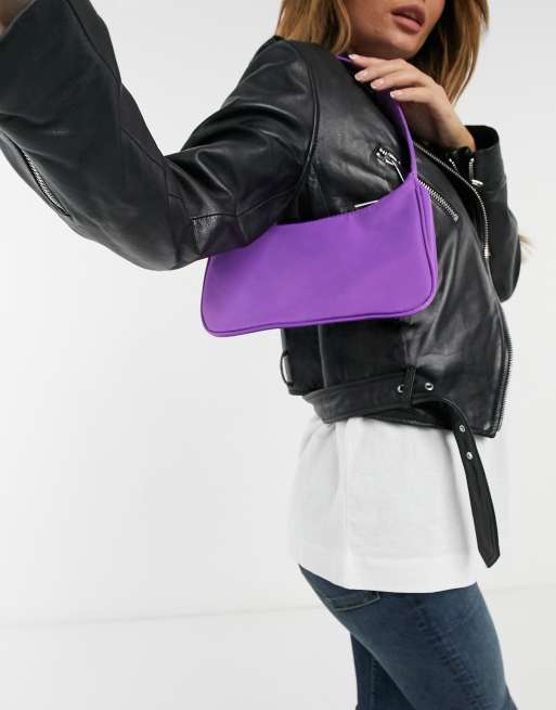 Nylon Cell Phone Crossbody in DARK PURPLE