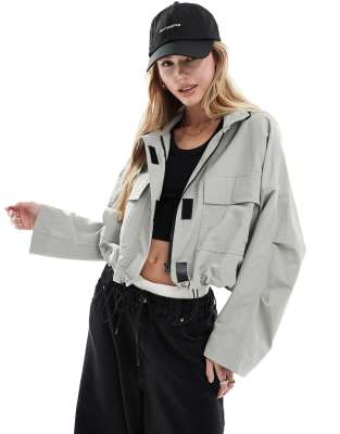 FhyzicsShops DESIGN nylon pocket jacket in gray