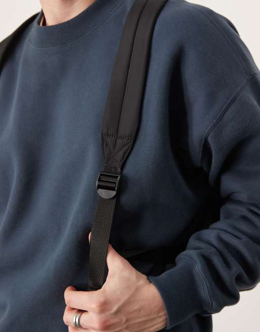 canvas backpack with leather accents Tom Beckbe Canvas Backpack Bark