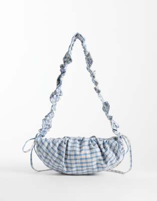 Asos Design Nylon Ruched Adjustable Crossbody Shoulder Bag In Multi
