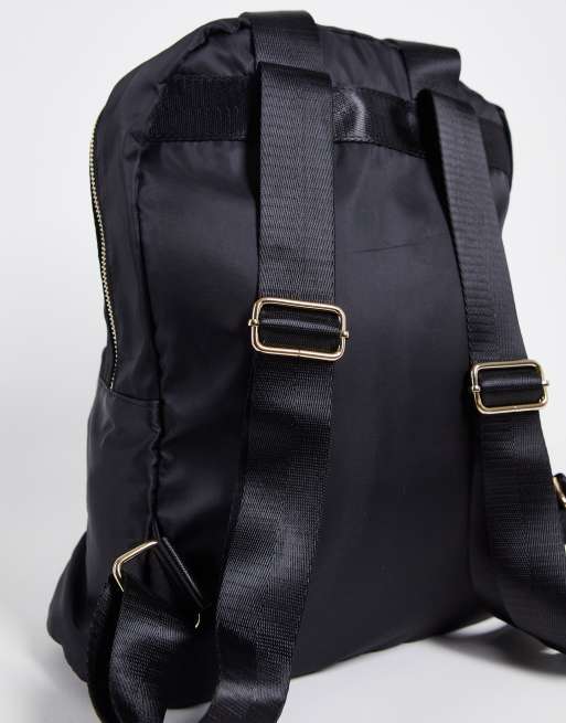 Asos black rucksack hotsell