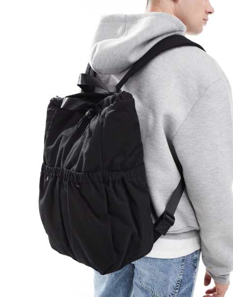 ASOS DESIGN – Nylon-Rucksack in Schwarz - view 1
