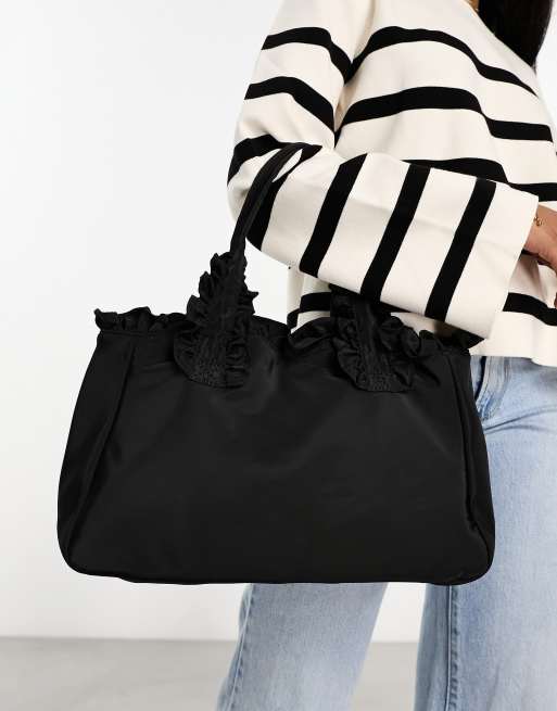  Other Stories Small Nylon Shoulder Bag in Black