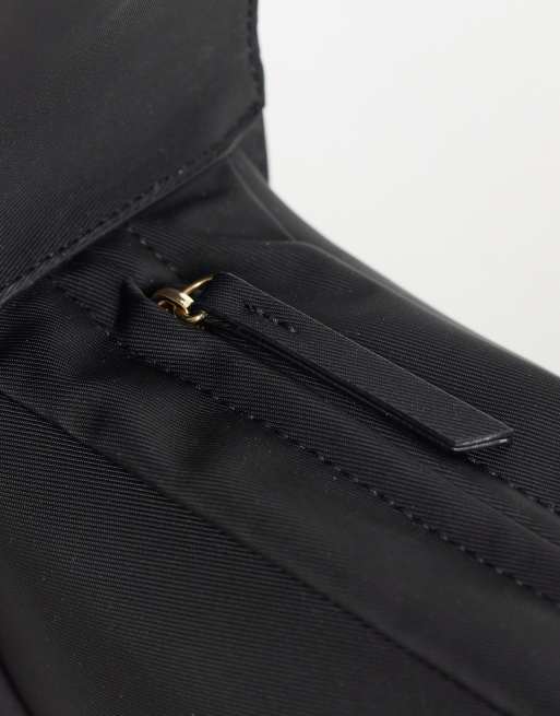 ASOS DESIGN nylon sling bag in black, 3 of 4