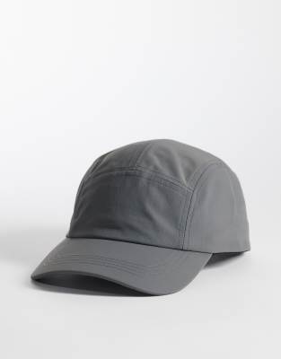 Asos Design Nylon Tech Cap In Grey