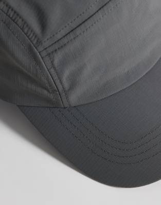 Asos Design Nylon Tech Cap In Grey