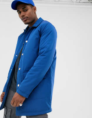 ASOS DESIGN  Einreihiger Trenchoat in Kobaltblau Blau