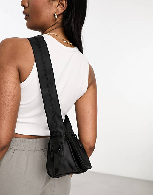 Accessorize London Women's Utility Multi Pocket Adjustable Shoulder Sling  Bag