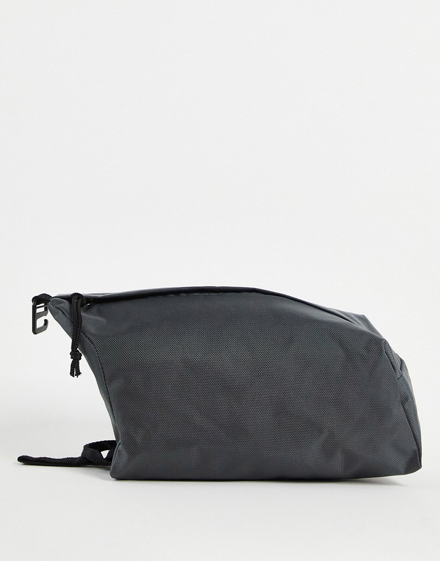 ASOS DESIGN nylon wash bag in dark gray - GRAY