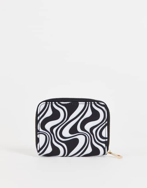 ASOS DESIGN – Nylonowa portmonetka w abstrakcyjny wzór 