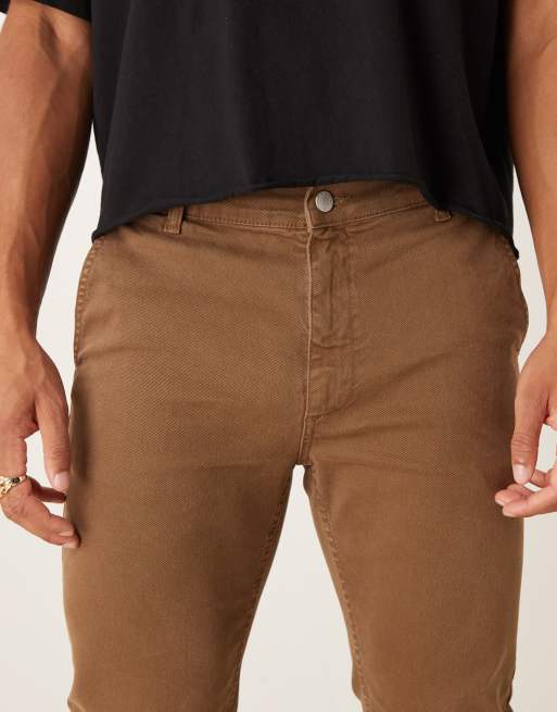 ASOS DESIGN – Obcisłe brązowe spodnie, 5 z 5