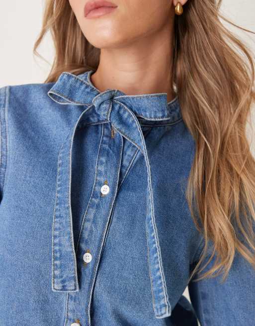 Asos denim top clearance