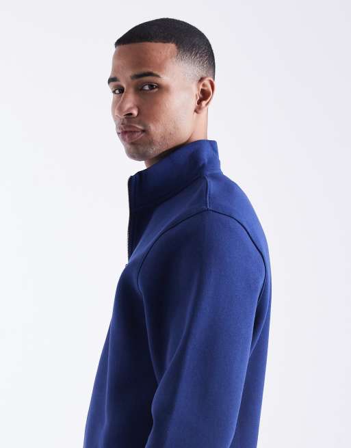 ASOS DESIGN – Oberteil in Dunkelblau mit kurzem Reißverschluss, 4 von 5