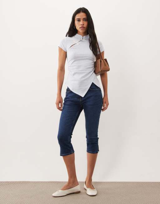 ASOS DESIGN Oberteil mit Stehkragen und kurzen angeschnittenen Ärmeln, 3 von 4