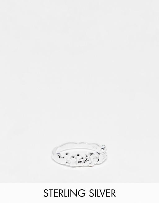 ASOS DESIGN – Obrączka ze srebra wysokiej próby