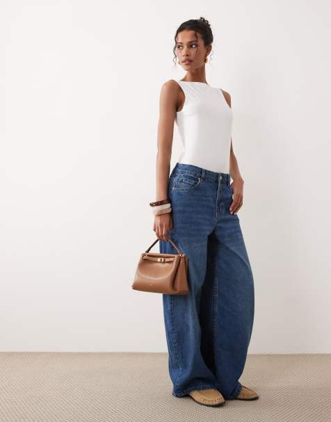 ASOS DESIGN – Obszerne ciemnoniebieskie jeansy boyfriend - view 1