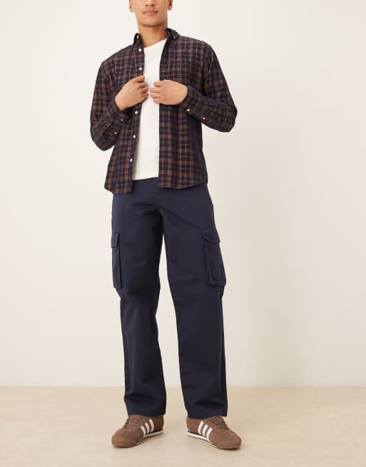 ASOS DESIGN – Obszerne granatowe spodnie bojówki, 2 z 5