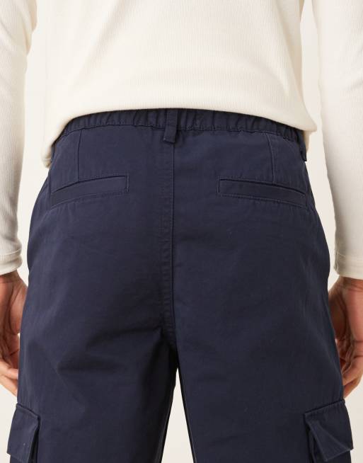 ASOS DESIGN – Obszerne granatowe spodnie bojówki, 4 z 5