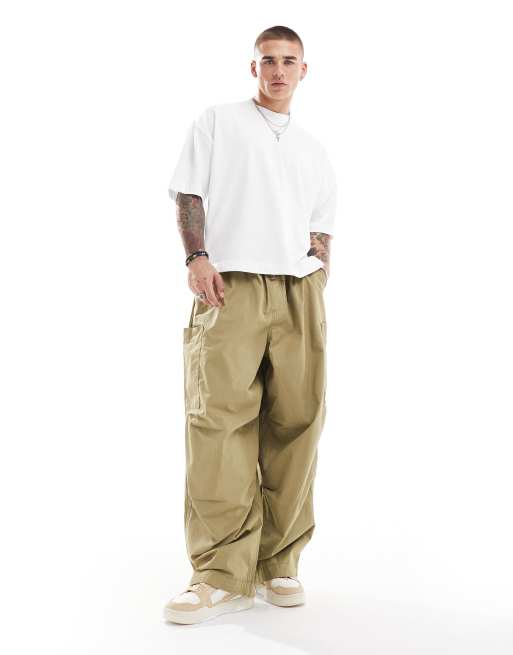 ASOS DESIGN – Obszerne spodnie bojówki z balonowymi nogawkami w kolorze khaki, 2 z 5