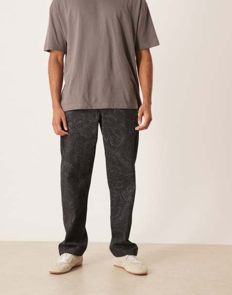 ASOS DESIGN baggy trousers in floral print
