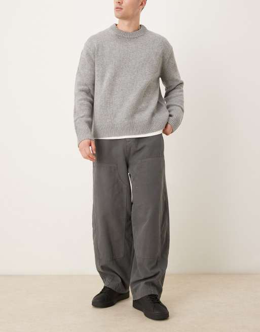 ASOS DESIGN – Obszerne szare spodnie oversize typu carpenter, 2 z 5