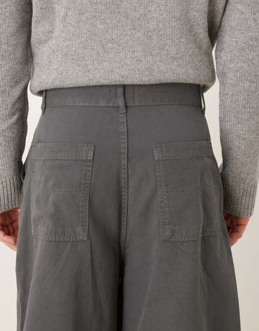 ASOS DESIGN – Obszerne szare spodnie oversize typu carpenter, 5 z 5