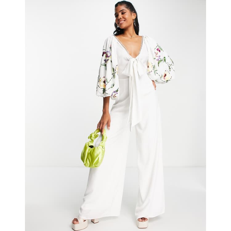 White occasion hot sale jumpsuit