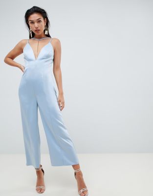 satin cami jumpsuit