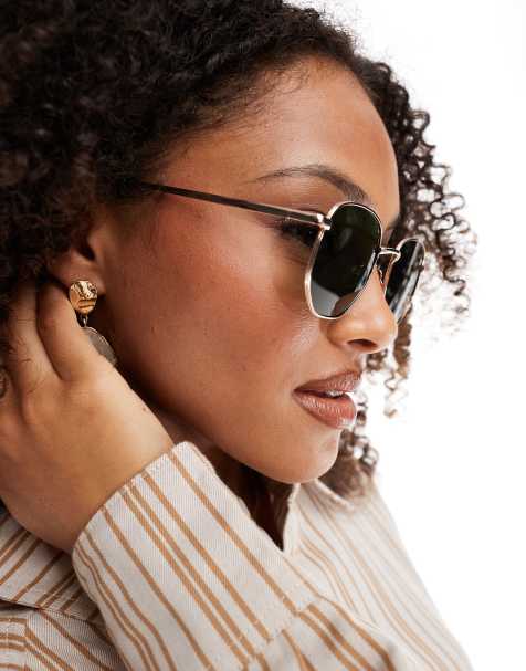 Kimorn Occhiali Da Sole Per Donna Oversized Telaio Metallico Lenti Da - Foto 2