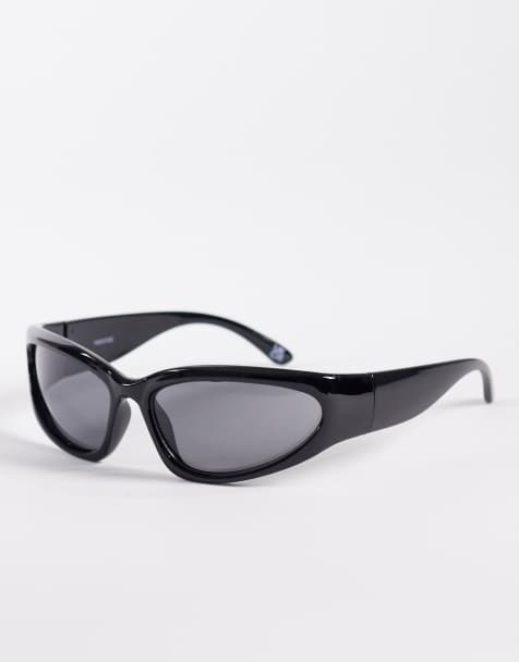 ASOS DESIGN - Occhiali da sole avvolgenti neri con lenti fumé - view 1