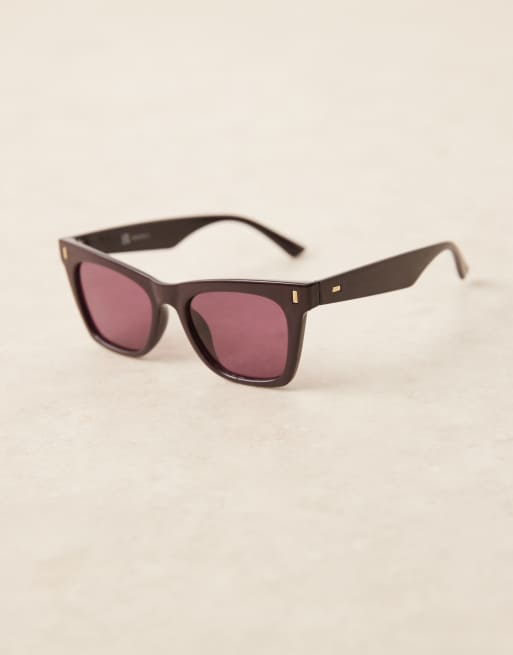 ASOS DESIGN - Occhiali da sole cat-eye bordeaux, 2 di 3