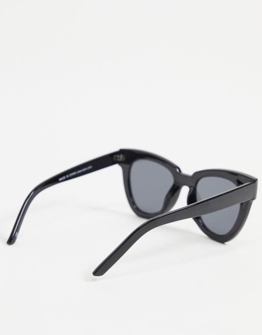 ASOS DESIGN - Occhiali da sole cat-eye con montatura spessa nero lucido - BLACK, 2 di 4