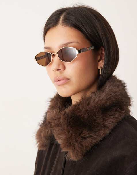 ASOS DESIGN - Occhiali da sole in metallo squadrati - view 1