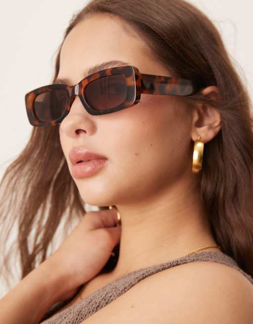 ASOS DESIGN - Occhiali da sole midi squadrati tartarugati, 3 di 3