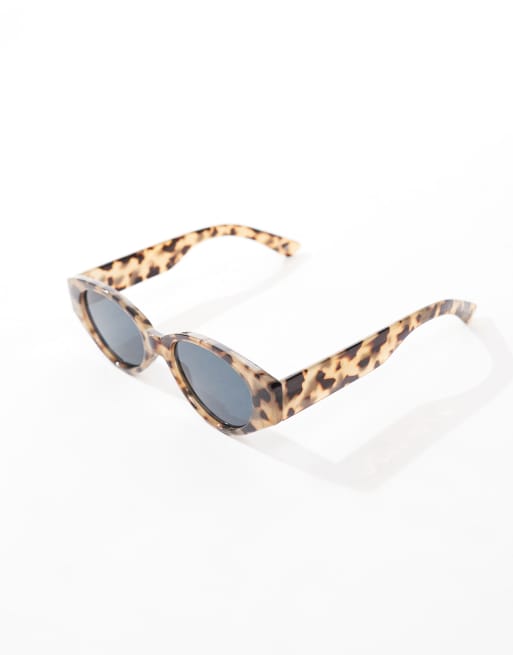 ASOS DESIGN - Occhiali da sole ovali tartarugati chiari, 2 di 3
